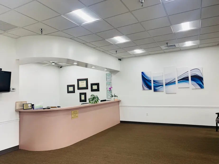 Reception desk at Crown Dentistry of the Palm Beaches